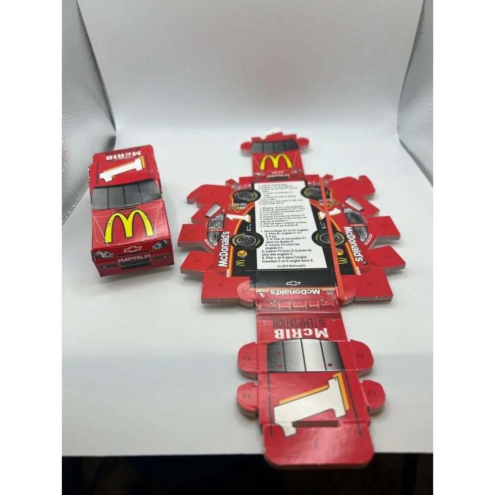 McDonald’s 2012 Promotional McRib Cardboard Build Your Own Race Car Lot of 9 New